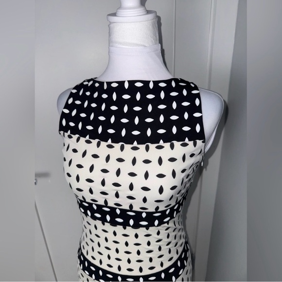 Adam Selman Black & Ivory Patterned Column Maxi Dress/Size 0 - Picture 3 of 10